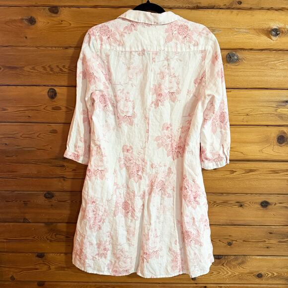 Malvin Linen Raw Clothing Dress Floral Womens Large - Picture 2 of 6